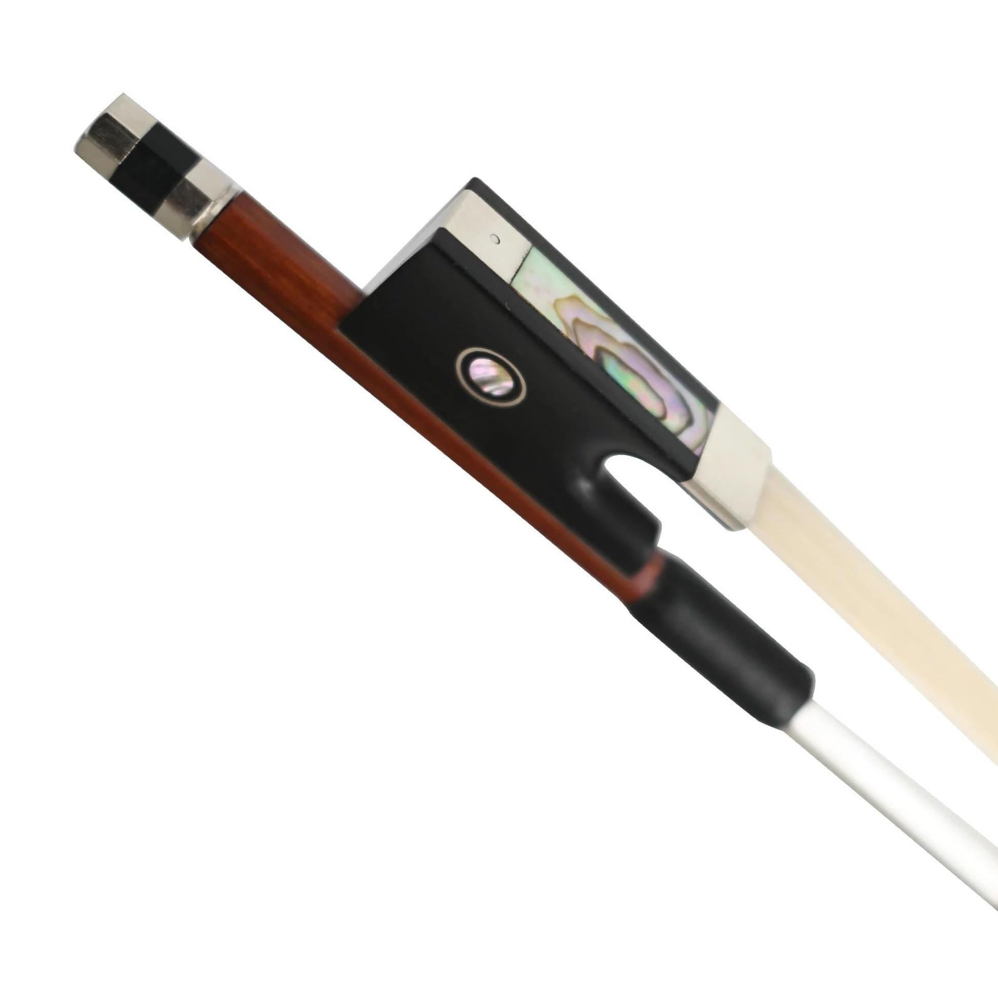 Professioneller Geigenbogen Brasilianischer Holz Neusilber Beschichteter 4/4 Bass Geigenbogen Langlebig Und Ausgewogen Handgefertigt