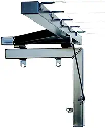 Varal Retrátil de Parede e Muro com 5 Cordas - Preto