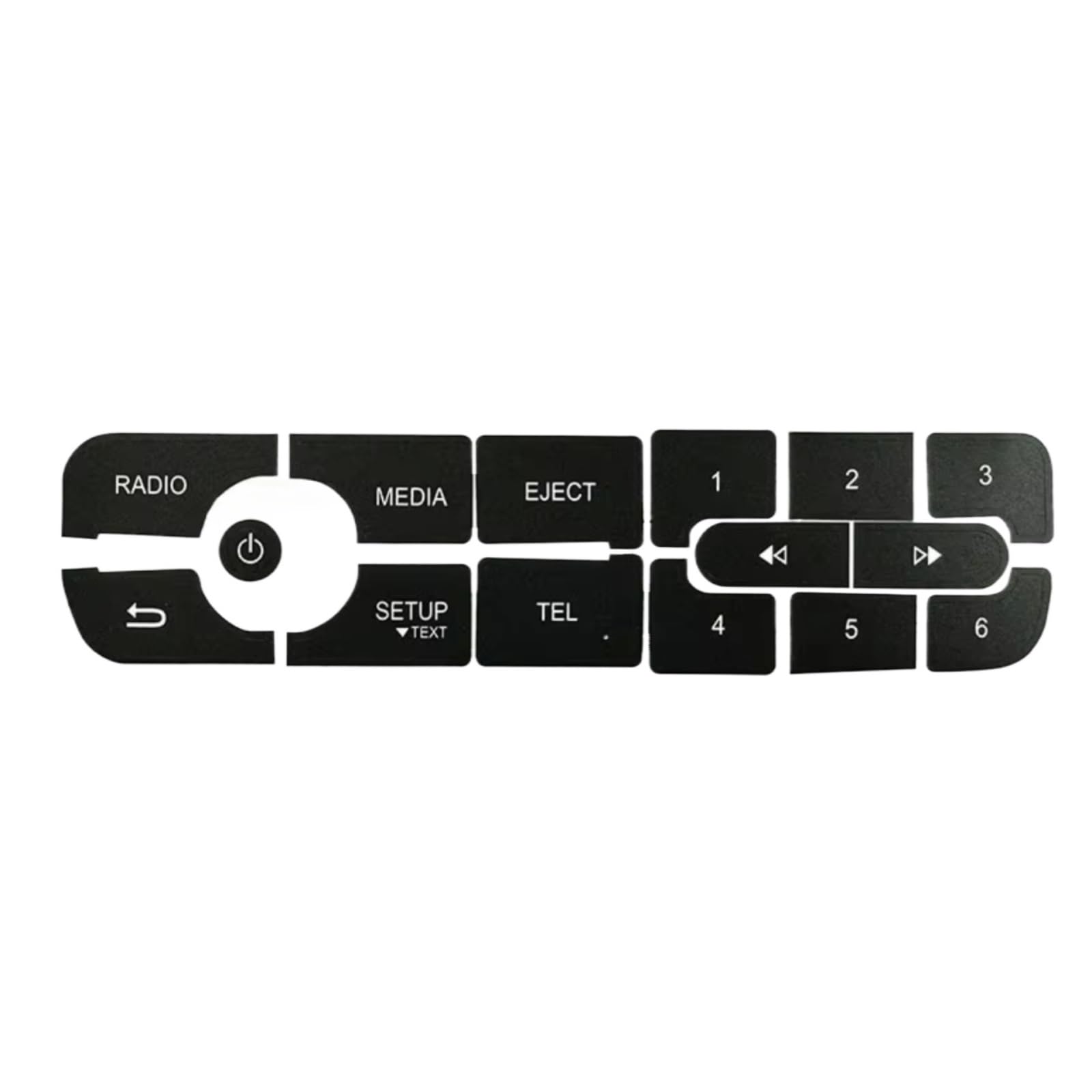 Modification Interior Compatible with Megane for Master for Scenic III AC Button Repair Decals Stickers of CD Radio Audio Button Repair Decals Stickers Accessories