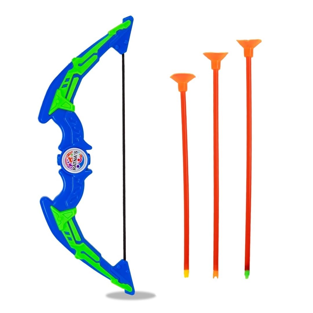 Ratna's Junior Archery Set with 1 Bow and 3 Arrows Small & Compact Size Indoor & Outdoor Fun Travel Games for Kids