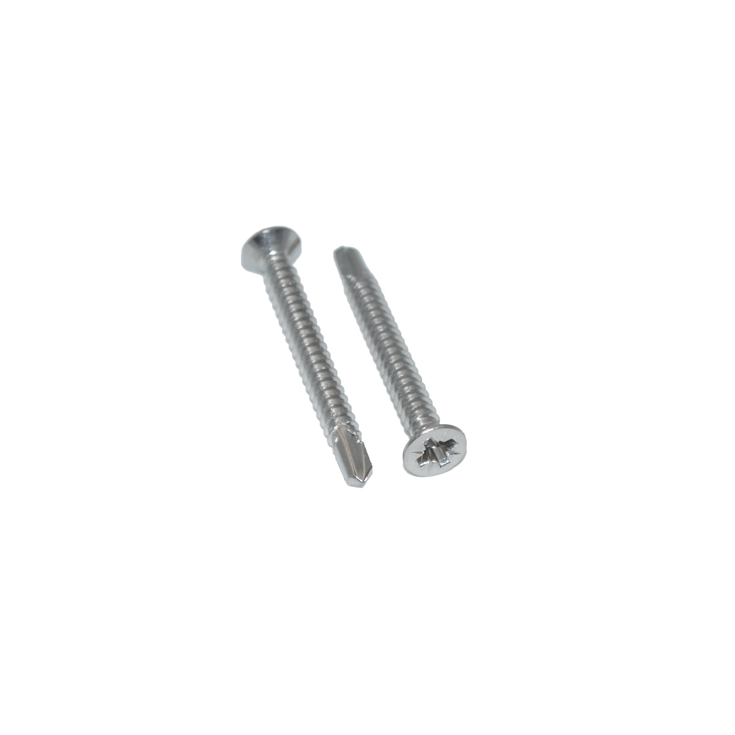 Drilling Screws 6.3 x 25 Pack of 25 Countersunk Pozidrive, Form O Stainless Steel A2 / V2A
