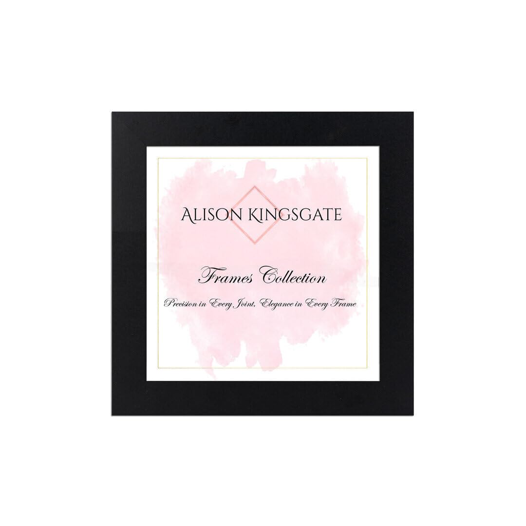 Alison Kingsgate Modern 10X10 Black Picture Frames- Engineered Wood Photo Frame with Shatterproof Perspex Front- Ideal for Posters, Certificates & Artwork- Wall Mount or Tabletop Display — image 1