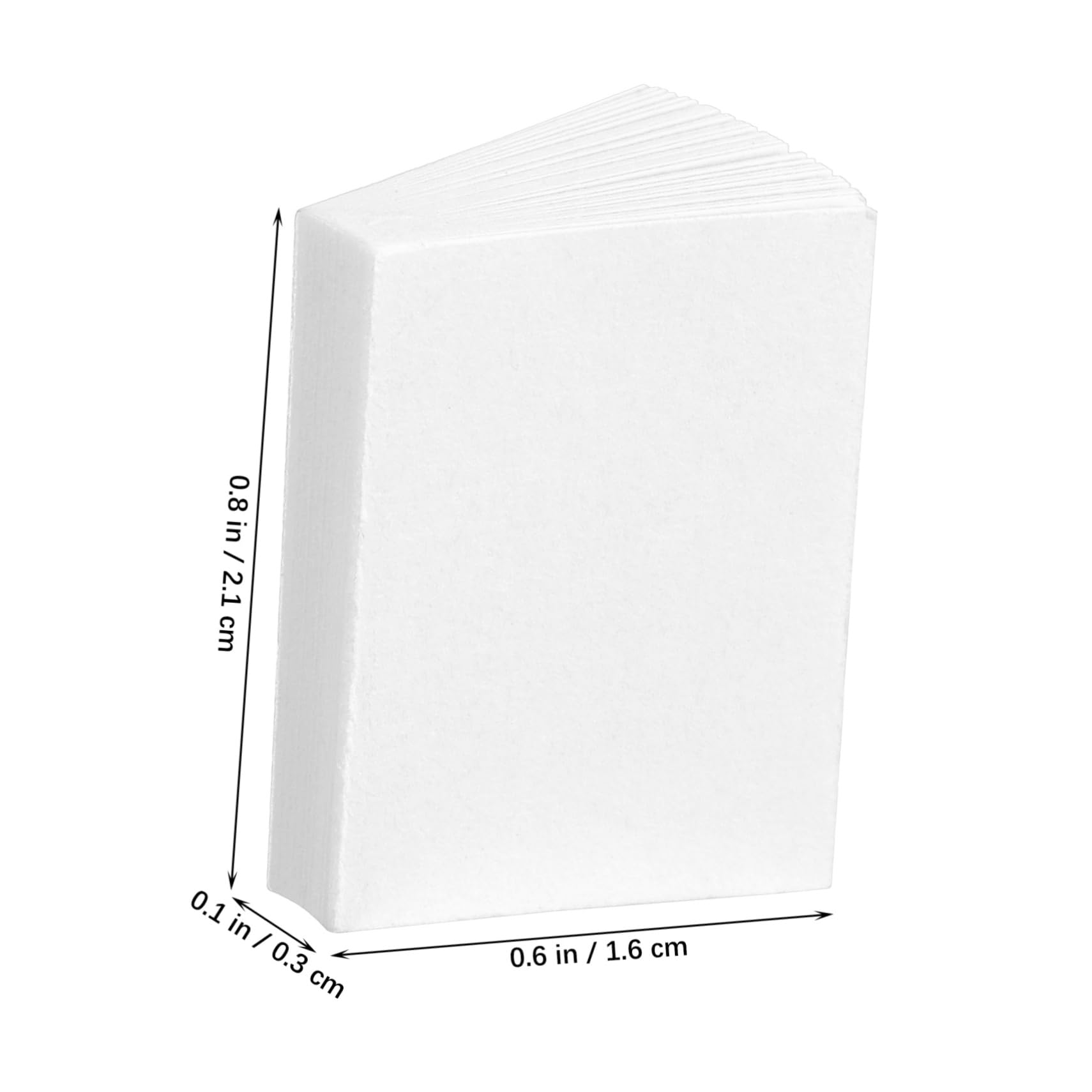 Gadpiparty 50 Pcs Miniatures Blank Books Dollhouse Books 1:12 Scale Mini Books Dollhouse Model Decoration Pretend Play Supplies Doll House Books (White)