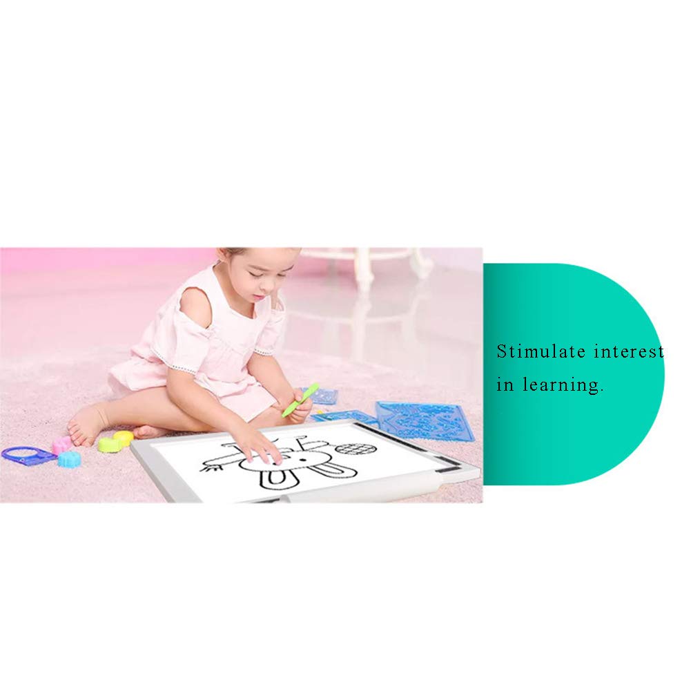 Mise À Niveau du Tampon De Traçage A4, Boîte À Lumière USB Et Alimentée par Batterie, Tableau De Copie avec Échelle, Bloc De Dessin À Gradation À 3 Niveaux