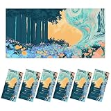 6 Pack Fluorescent Light Covers for Ceiling Lights Ethereal Marble Mountain Golden Hour Magnetic Light Filters Diffuser Shade for Classroom Home Office School