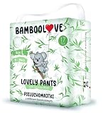 BAMBOOLOVE Pannolini monouso in bambù - Pannolini mutandina ed ecologici - Mutandine per neonati non profumate - Morbide e comode - Senza sostanze chimiche - Biodegradabili - L - 17