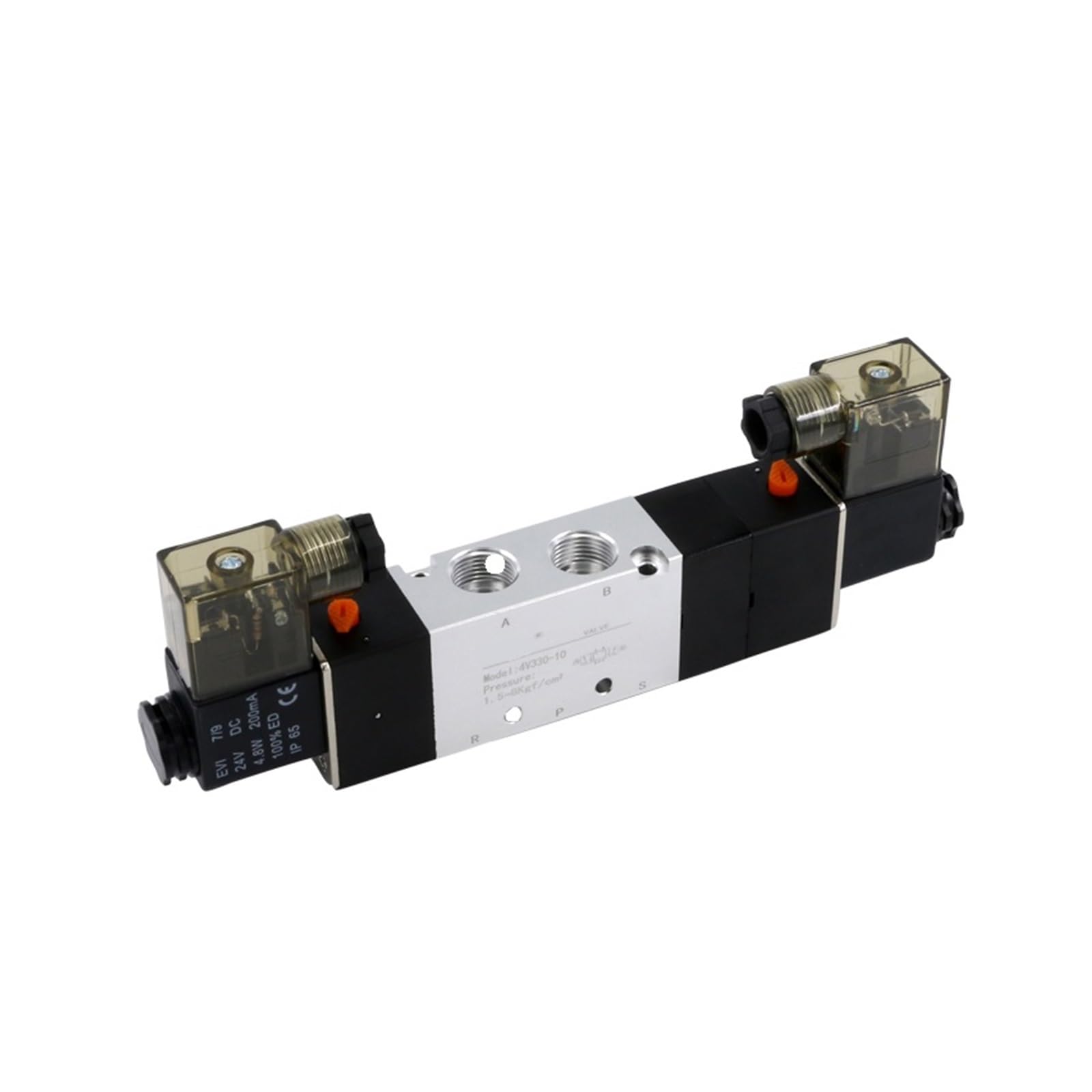 DLTBYWAQZ 4V230-08 three-position five-way double coil pneumatic solenoid valve 220V electronic 24v control(Onecolor,4V230C-08)