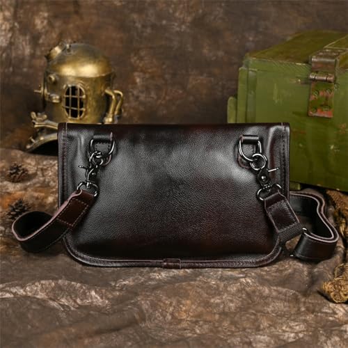 Bolso bandolera de cuero para hombre vintage con acabados artesanales de alta calidad 4