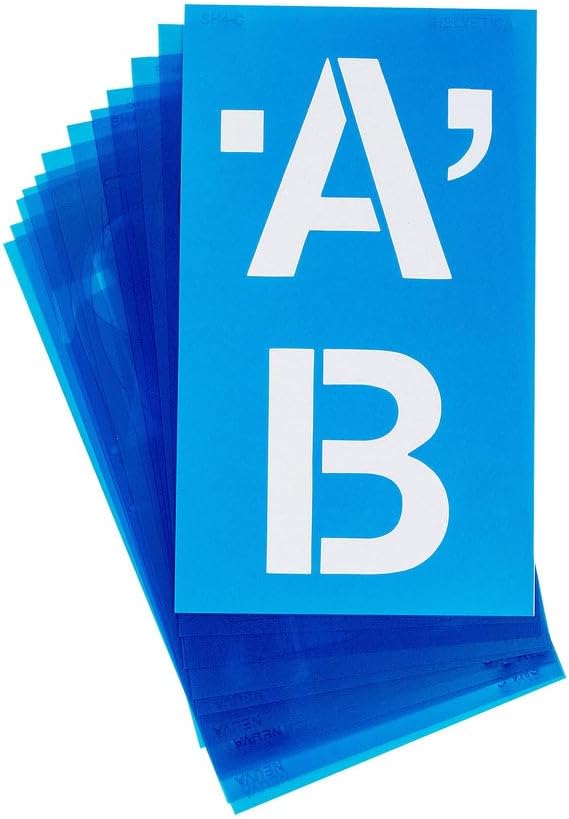 Westcott LetterCraft Stencil, Helvetica Font, Caps, 4-Inch Characters (SH4-C/15834), Single