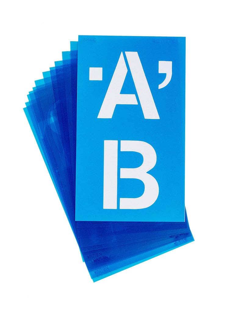 Pochoirs plastique alphabet ACME lettres 10 cm Helvetica majuscules tracé
