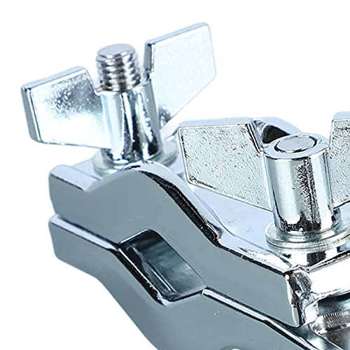 Abrazadera para batería de metal con ángulo ajustable, clip multifuncional para platillos y montaje con agarre seguro para accesorios de batería e instrumentos de percusión miniatura 3