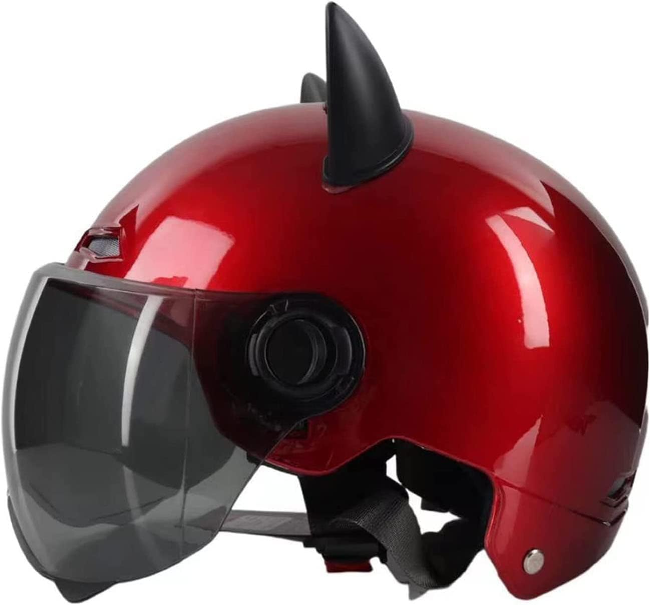 NAIQIALUO Adult Motorcycle Vintage Half Helmet with Sun