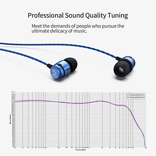 Image of SoundMAGIC E50C Wired Earbuds with Microphone in Ear Monitor HiFi Earphones Good Noise Isolating Headphones Comfortable Fit Blue
