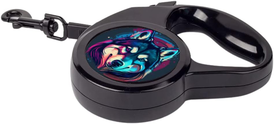 Dog Print Retractable Pet Leash - Animal Leash - Art Dog Leash - 118 inches