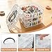 LZYMSZ 3-Tier Transparent Adjustable Stackable Compartment Slot Plastic Storage Box, Snap-Lock Clear Container Box for Storing Toy Jewelry Accessory 6.5 x 6.1x 4.9in(S)
