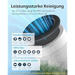 COWAY Luftreiniger Allergiker, Superleiser Schlafmodus, Stimmungslicht, Entfernt 99,999% der schädlichen Partikel bis zu 0,01 µm, für Allergie (ECARF Siegel) Staub Pollen, CADR 244m³/h - Airmega 100 – Bild 5