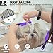 Bonteck Dog Slicker Brush for Dogs Grooming Kit 4PCS | Large Dog Brush for Goldendoodles Poodles Doodles | Long Pin Haired Brush | Poodle Brushes and Comb (Purple)