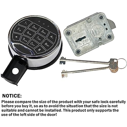 Wah Yue Hing Digital Electronic Keypad Lock For Safes, Gun Safe Lock Replacement, Time Delay Safe Lock Including 2 Emergency Keys For Locksmiths  thumb #2