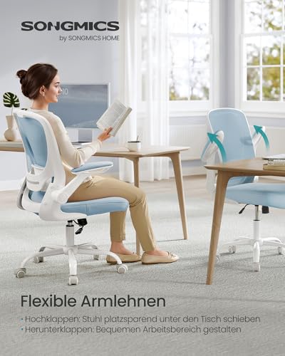 SONGMICS Ergonomischer Bürostuhl mit klappbaren Armlehnen, höhenverstellbar – Ansicht 6