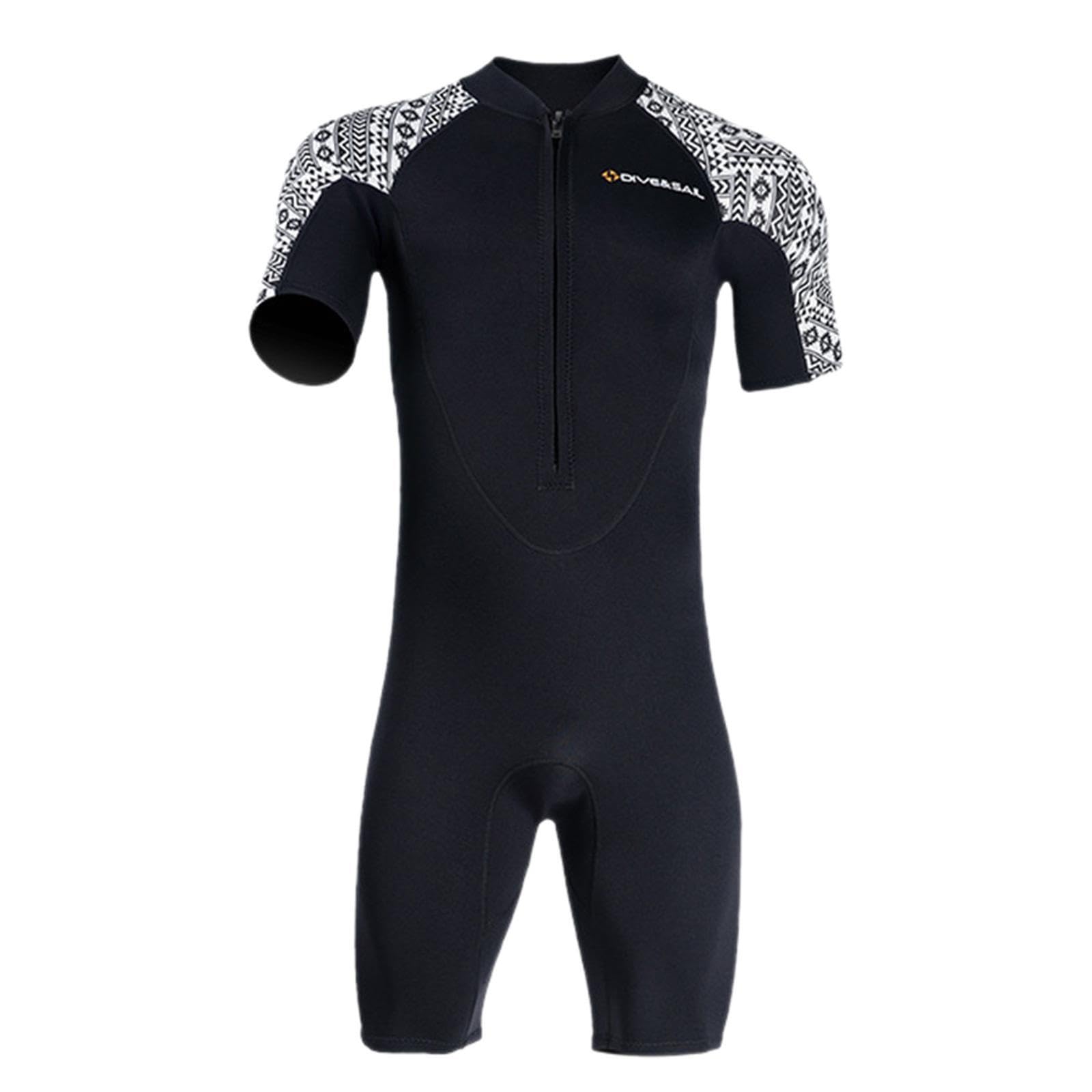Combinaison Shorty en néoprène 3 mm avec Fermeture éclair Frontale, idéale pour la plongée en Eau Froide et Le Surf. Combinaison Thermique pour
