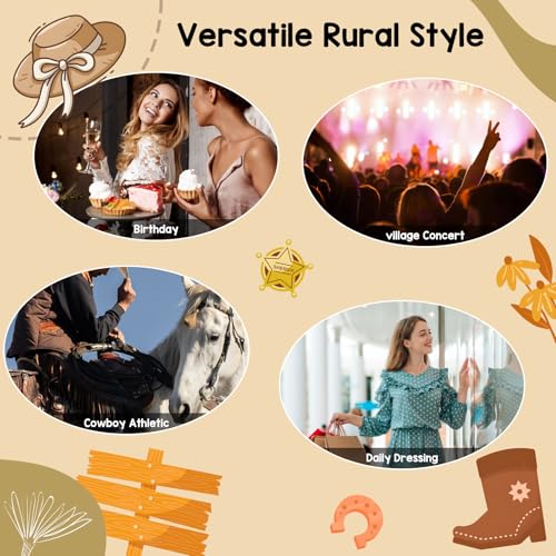 Joyline Western Earrings for Women Vintage Oval Turquoise Concho Dangle Earrings Country Concert Outfits Western Jewelry Gifts4