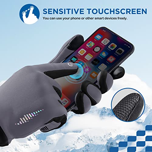 Image of SIMARI Kids Winter Gloves Touchscreen Water-Resistant Warm Thermal for Boy Girl Toddler Cycling Running Ski Snow Cold Weather