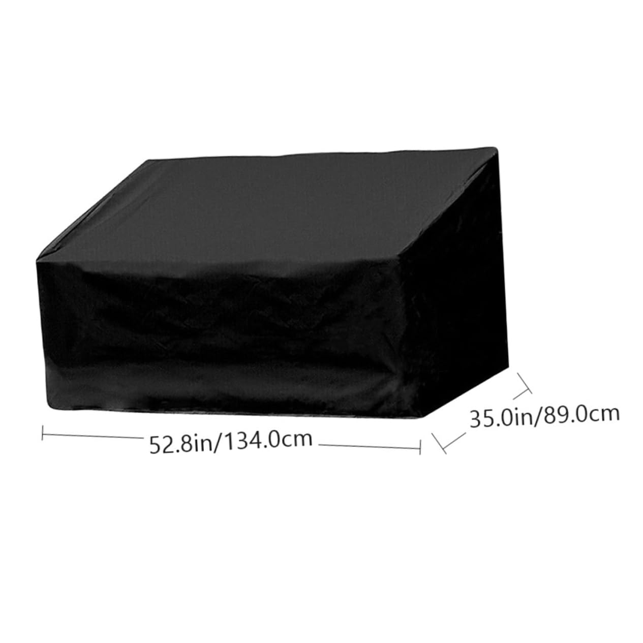 GALPADA Outdoor Garden Bench Cover Waterproof Oxford Cloth Seat Protector Black