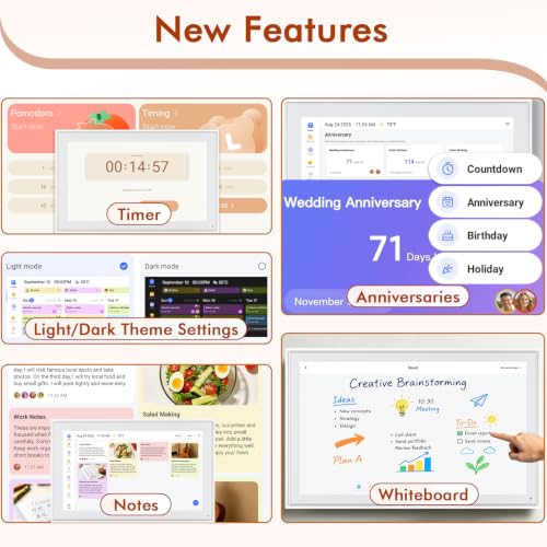 Image of 15.6 inch Digital Calendar - Touchscreen Smart Family Planner & Chore Organizer