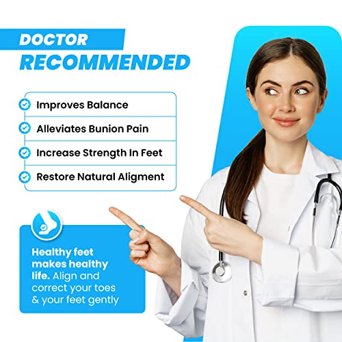 Technolegend Toe Separator Toe Spacers For Feet – 2 Pairs Premium Bunion Corrector For Women & Men, Hammer Toe Straightener, Comfortable And Durable Toe Separators For Overlapping Toes #TOP1