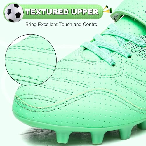 Image of Kids Soccer Cleats Boys Girls Athletic Outdoor Firm Ground Football Shoes