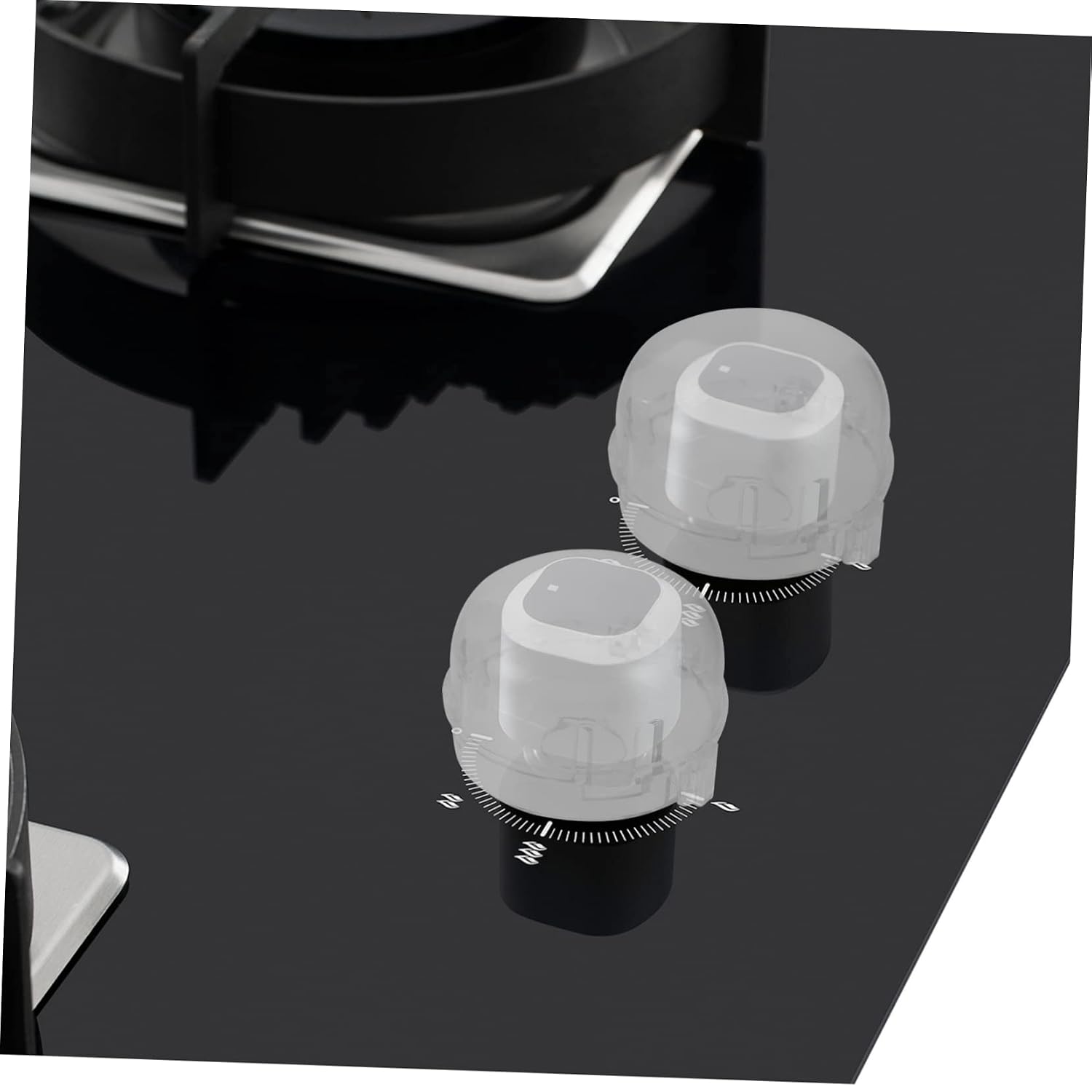 MERRYHAPY 4pcs Clear Stove Knob Covers for Boy Girl Safety Heat Resistant Gas Stove Protectors Easy to Install Childproof Kitchen Accessories for Homes with Toddlers and Pets