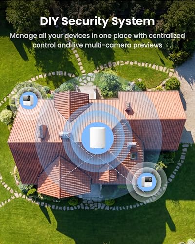 Image of REOLINK Security Cameras Wireless Outdoor, AI Detection, Magnetic Mount, 1080p Indoor Camera, Dual-Band 2.4 /5GHz WiFi, No Subscription, 9-Month Battery Life, Home Hub Mini with 2X Argus MagiCam