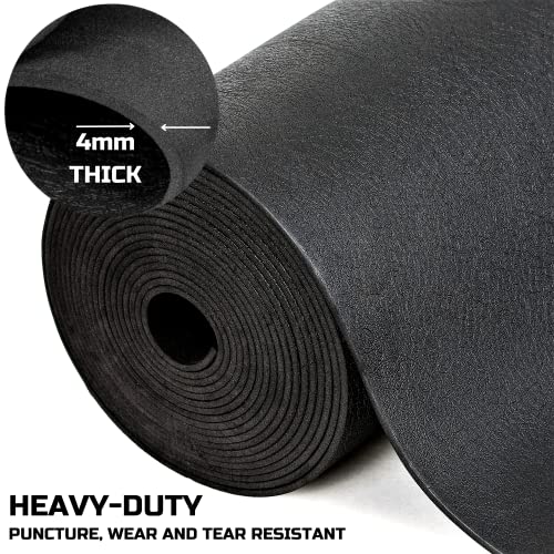 Onreva Tool Box Liner 18 Inch Wide X 24 Ft Large, 4Mm Thick Heavy Duty Toolbox Drawer Liners, Rolling Tool Chest Liner Foam Roll, Shelf Rubber Mat, Non-Slip Organizer For Cabinet, Cart #TOP2