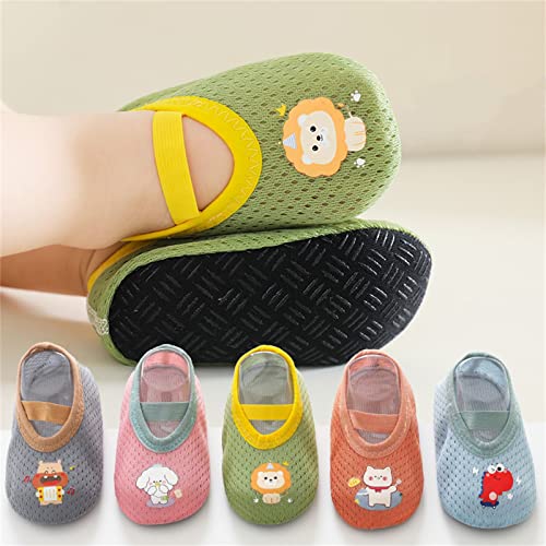 Baby Infant House Slippers With Non Slip Bottoms Dinosaur Pattern Slipper Socks With Grippers Newborn Breathable Shoes3