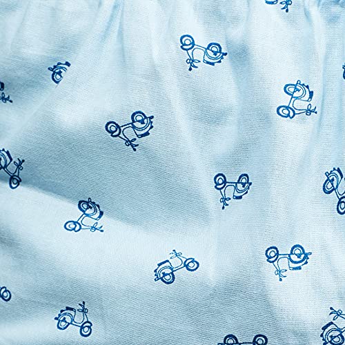 Image of Longies Cotton Mens Boxers Pack of 3 Regular Printed (LGBOXPO3VOO3 Sky Blue,Yellow,Blue3359 S)