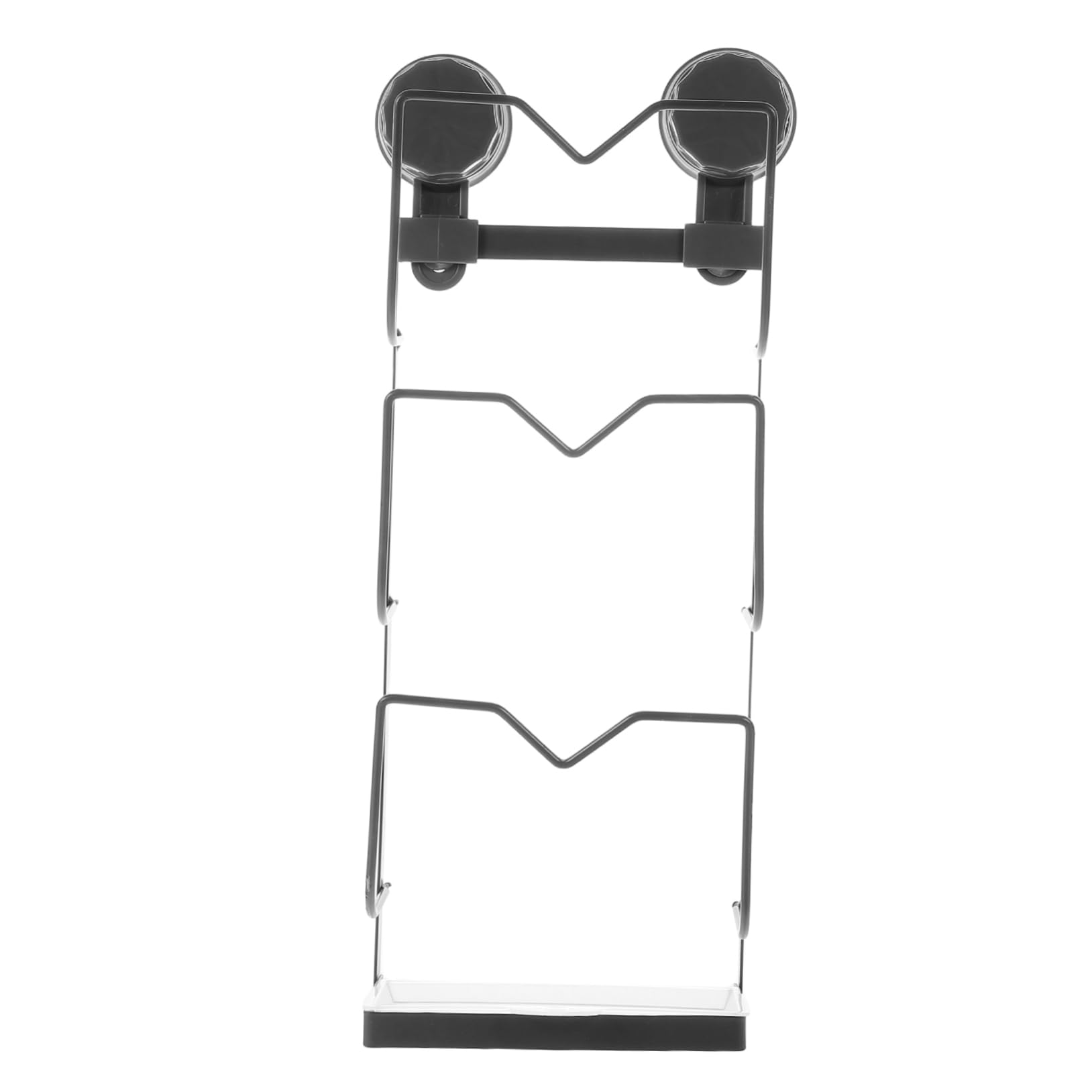 OUNONA Saugnapfdeckelhalter Schwarz aus Abs und Edelstahl