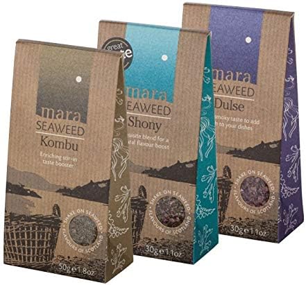 Mara Seaweed Selection of Dulse, Kombu, Shony Pouches.