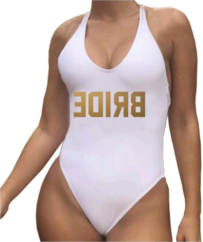 Yarsiman New Women 90s 80s Saying Print Criss Cross Back One Piece Swimsuit High Leg Swimwear Retro Straps Bathing Suit