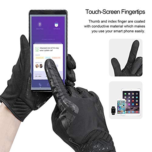 INBIKE Cycling Gloves Gel Bike Gloves for Men Full Finger Bicycle Gloves with Shock-Absorbing Pad Black Large - Thumbnail 4