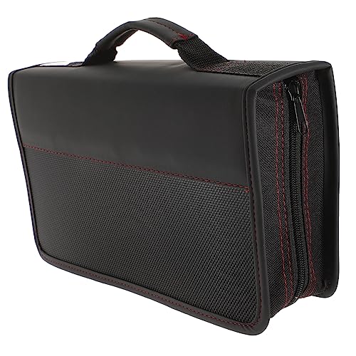 PRETYZOOM CD Holder Case Capacity Dvd Organizer Storage Bag for Home Travel Skid Design Protects Discs for Automotive Use