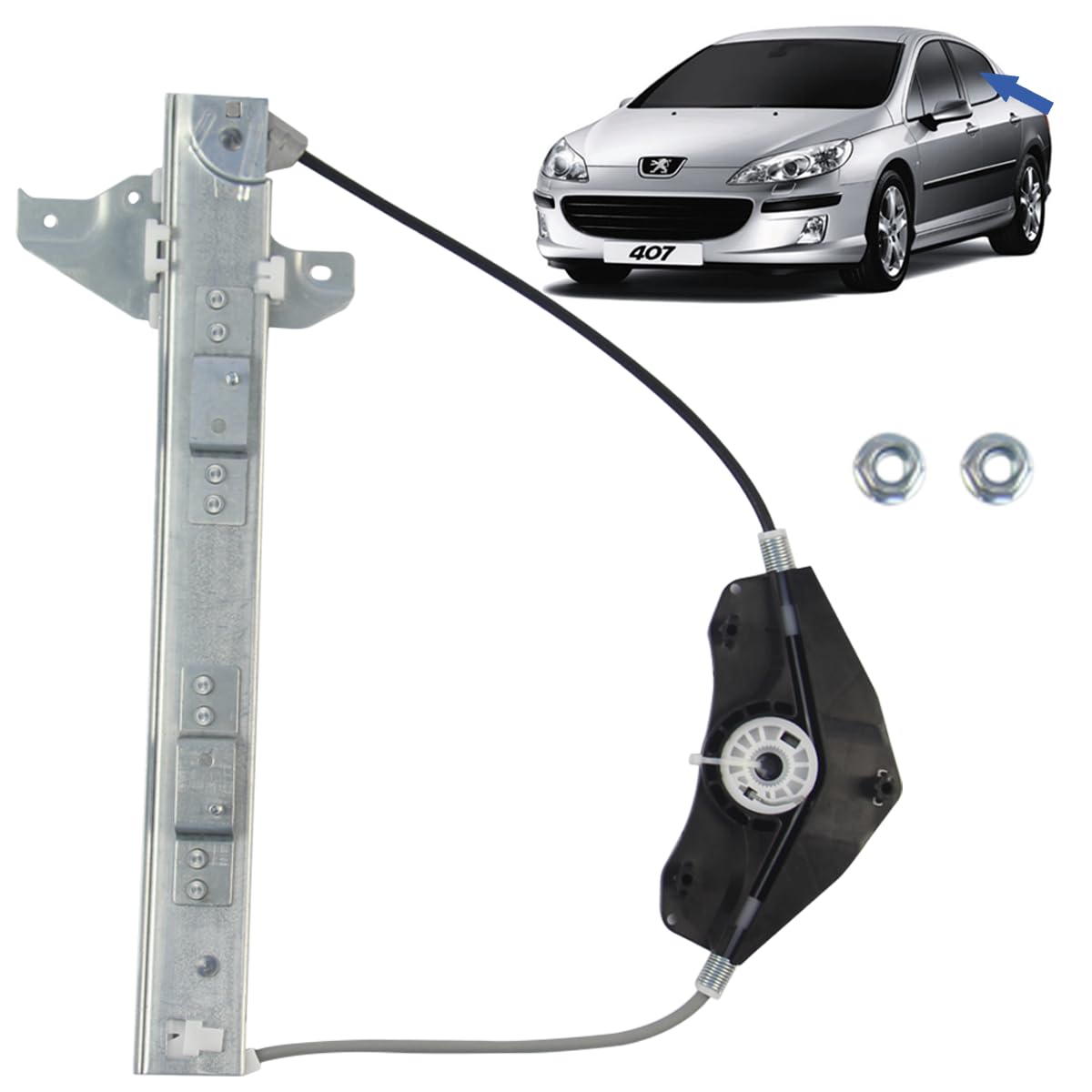 STARKIT PERFORMANCE Leve vitre compatible pour Peugeot 407 (2004-2011) ARRIÈRE GAUCHE (arrière du conducteur) 922385