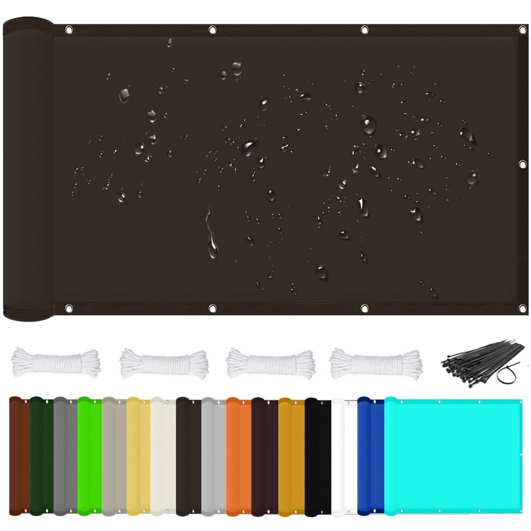 Voile d'ombrage carré marron 4x6,5m haute densité pour sublimer votre jardin