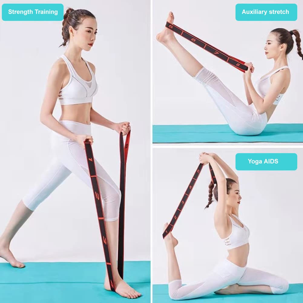 Bandes élastiques Fitness 2 Pièces – 8 Niveaux De Résistance, Boucle D’exercice, Extensible, Lavable