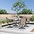 Pamapic 5 Pieces Patio Dining Set, All-Weather Outdoor Dining Set for Garden Backyard Poolside Deck,Outdoor Table and Chairs Set with 4 Textilene Swivel Chairs,Beige