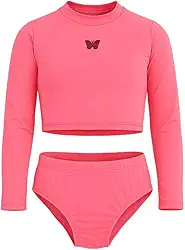 Biquíni Cropped Liso Menina Infantil Proteção Solar Uv