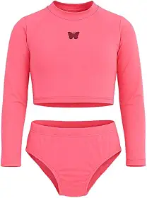 Biquíni Cropped Liso Menina Infantil Proteção Solar Uv