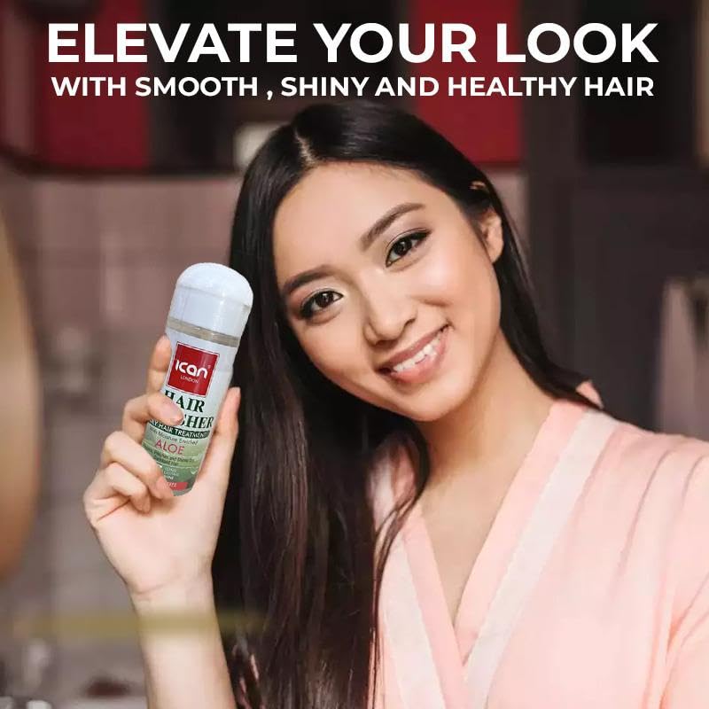 ican London Hair Polisher Treatment Aloe Serum Alcohol Free 207ml - Image 5