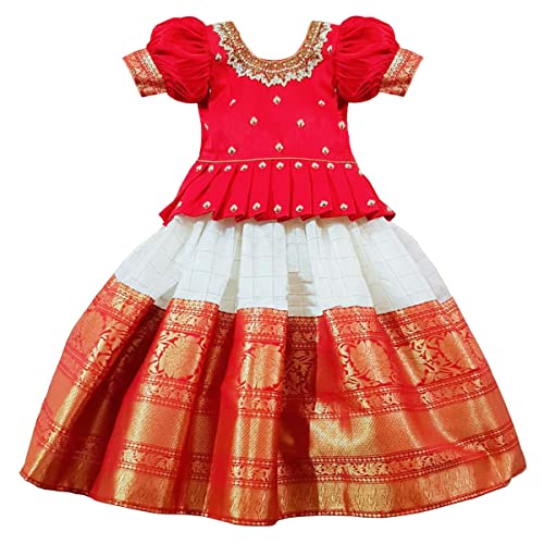 Image of Wommaniya Impex Girls Lehenga Choli Ethnic Wear Embroidered Lehenga Choli