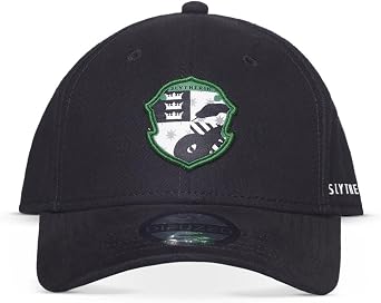 Harry Potter Kids Slytherin Creat Logo New Official Black Snapback Baseball Cap One Size, Black