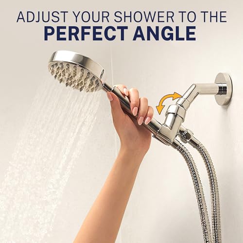 HammerHead Showers® Solid Metal LOW FLOW Handheld Shower Head with Hose and Brass Holder - OIL RUBBED BRONZE – Water Saving 1.75 GPM Detachable Shower Head - Adjustable Shower Wand Bracket & 6ft Hose - Thumbnail 6